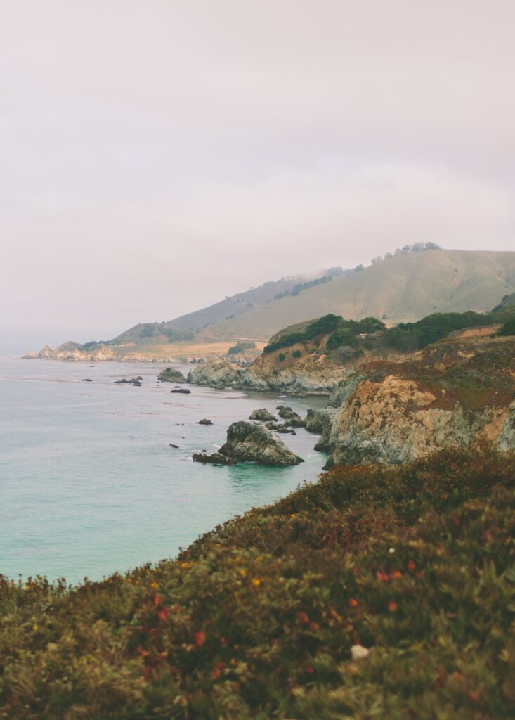 california coast - cliffs and beach