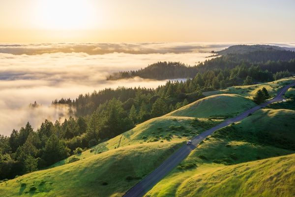 Aerial view of sonoma county